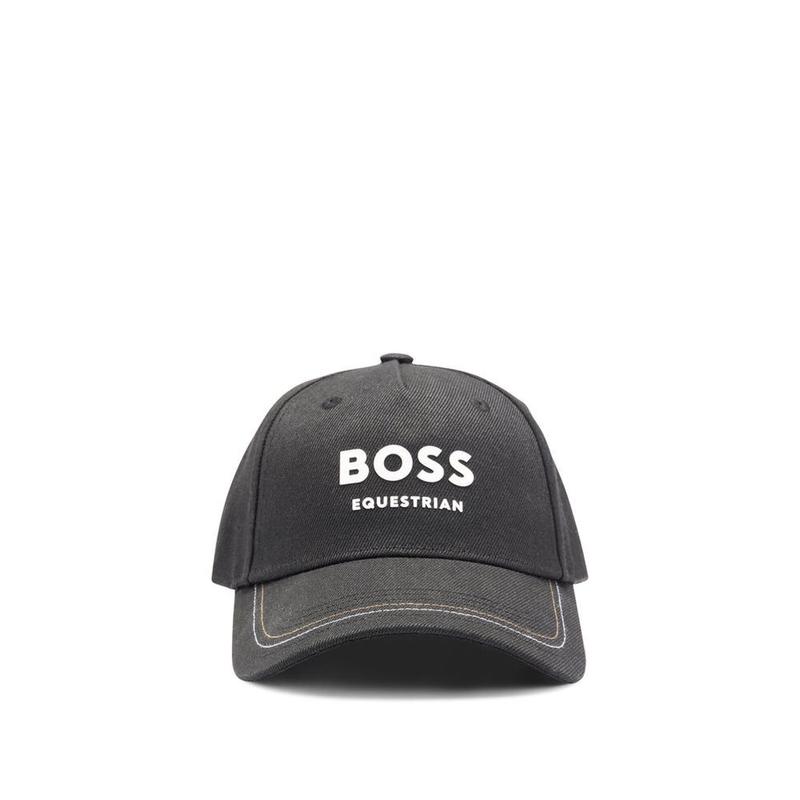 Bejsbolówka unisex Boss Equestrian Black, czarna