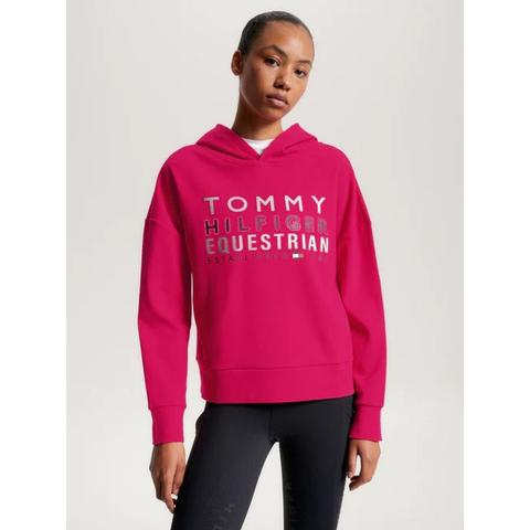 Bluza damska Tommy Hilfiger Equestrian Paris Cherry wiśniowa