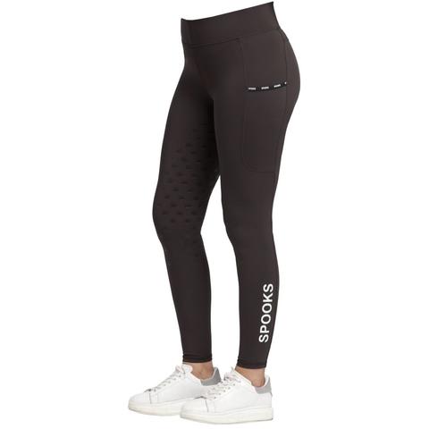 Legginsy damskie Spooks Emalia Full Grip Espresso Love, brązowe