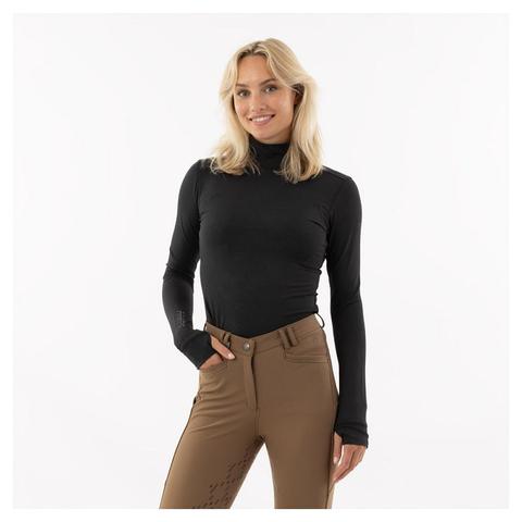 Golf damski techniczny Anky Mockneck czarny