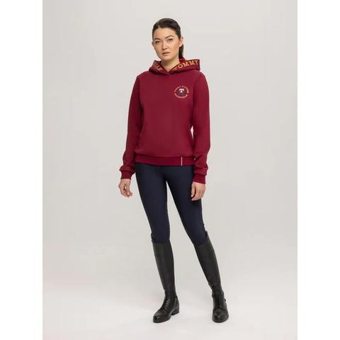 Bluza damska z kapturem Tommy Hilfiger Equestrian Colorado Rouge, bordowa