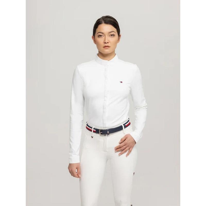 Bluzka konkursowa damska Tommy Hilfiger Equestrian TH Optic White, biała