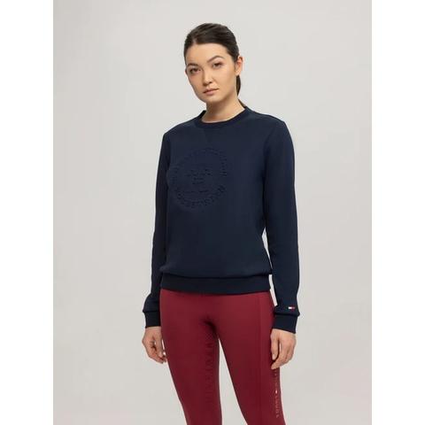 Bluza damska Tommy Hilfiger Equestrian Illinois Desert Sky, granatowa