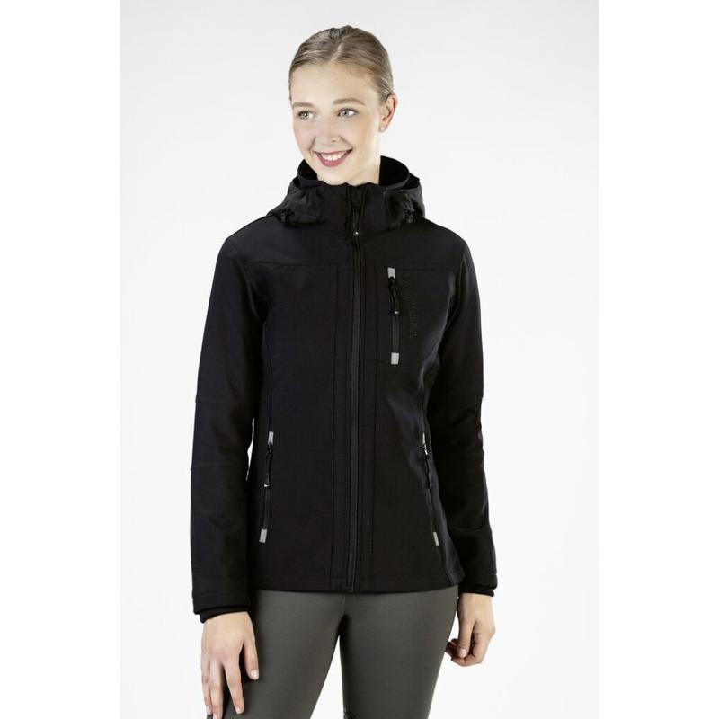 Kurtka młodzieżowa softshell HKM Sport czarna