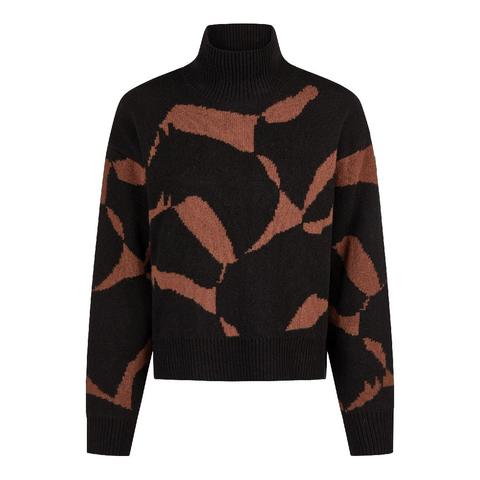 Sweter damski wełniany Eskadron Heritage Black-Almond, czarno-migdałowy 2024/2025