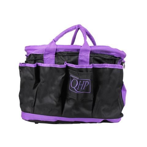 Torba na akcesoria QHP Black-purple, czarno-fioletowa