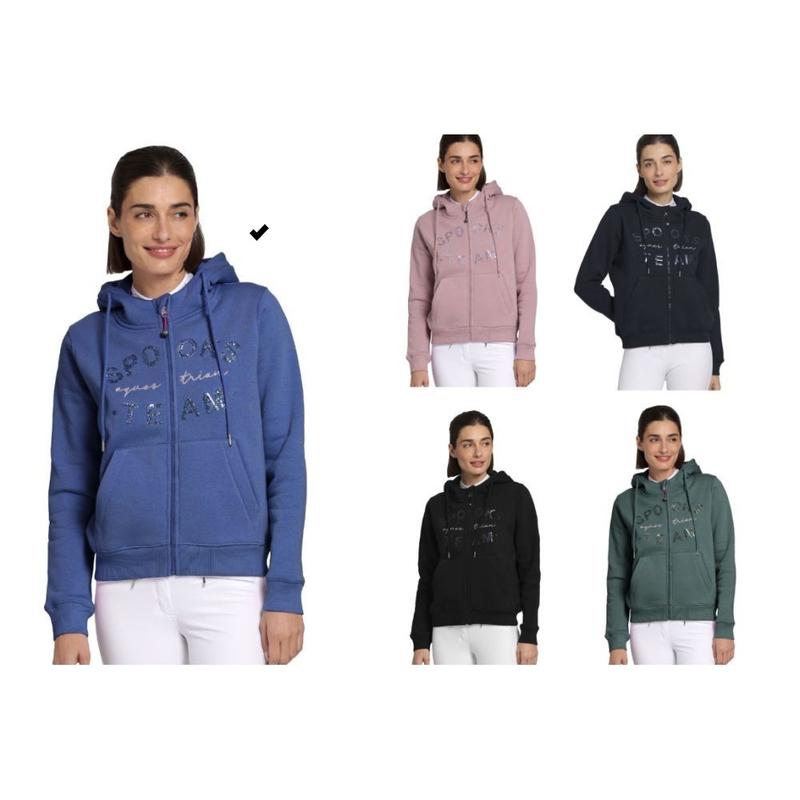 Bluza z kapturem rozpinana damska Spooks Tildah Sweat Jacket Comfy Blue, niebieska