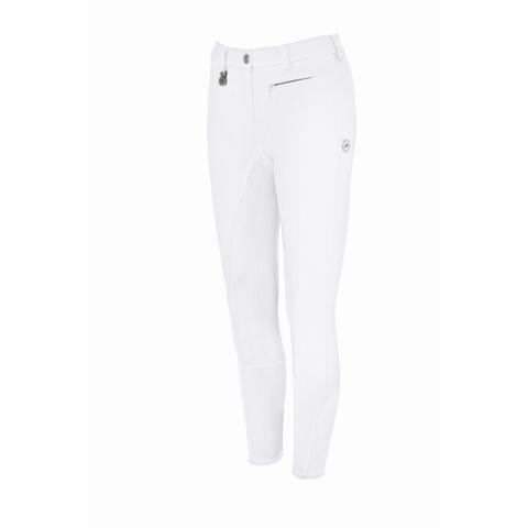 Bryczesy Pikeur Lucinda Grip Full Patches White, białe