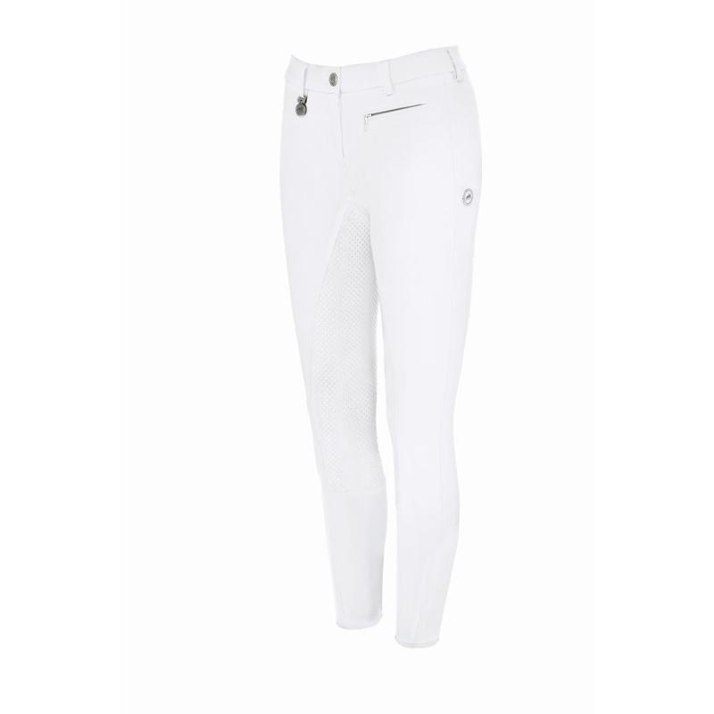 Bryczesy Pikeur Lucinda Grip Full Patches White, białe